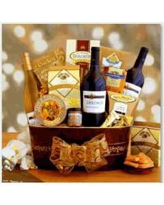 Holiday Sparkles 3 Wine Basket