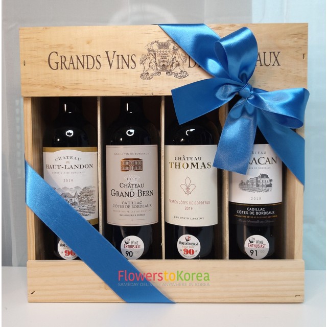 4 bottle of France wine Box