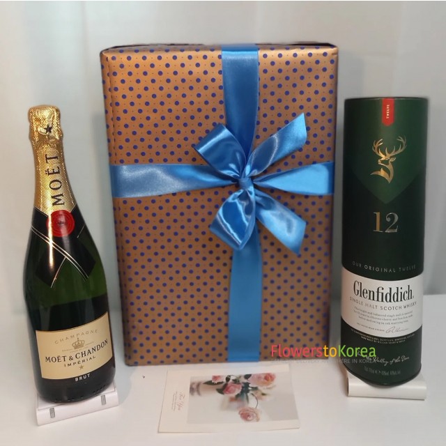 Glenfiddich Whiskey &  Moet Chandon gift box