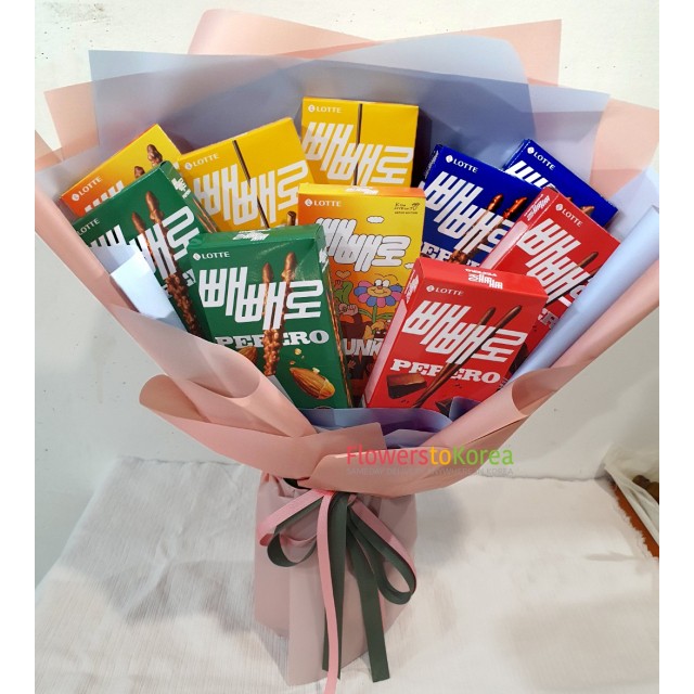 pepero chocolate bouquet
