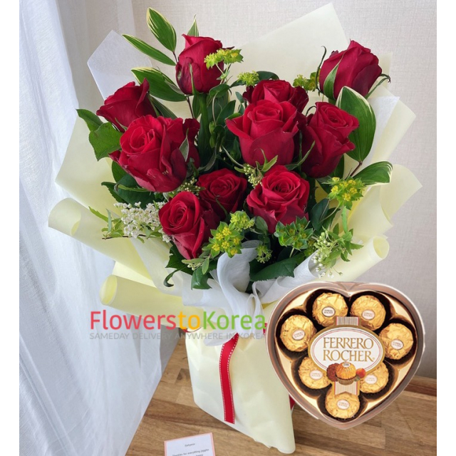 Rose Bouquet and Chocolate