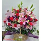 Pink Lily and Red Rose