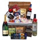 Happy New year Moet Chanton and 2 red wine Hamper 