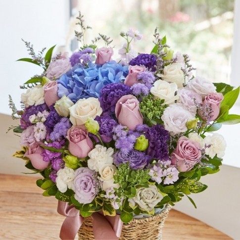 premium  Violet Seasonal Flower Basket