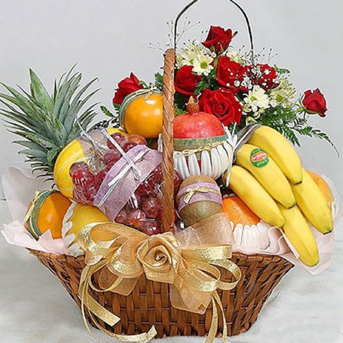 Fruits and Roses Basket
