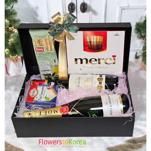 Moet Chandon & France Chateau wine & Merci chocolate hamper